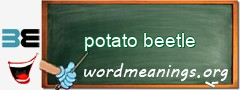 WordMeaning blackboard for potato beetle
